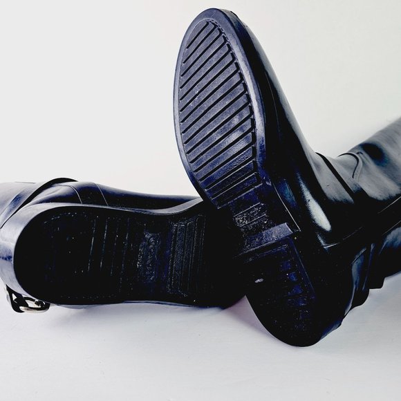 Coach Women's Lori A7735 Rubber Rain Boots Black Size 6B - Picture 9 of 11